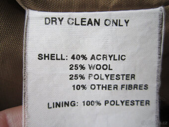 Béžová krátká bunda vel. L/40, akryl a 25% vlny - 6