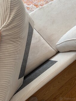 Manšestrová rohová sedačka sedací souprava - 6