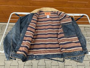 Pánská džínová bunda zn. Levi’s s podšívkou - vel. M - 6