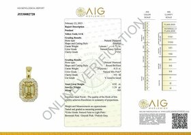 Krásný 14K přívěšek s diamanty 0,92ct - certifikát AIG - 6