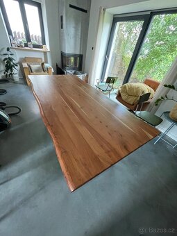 Jídelní stůl 180x90, akáciové dřevo a kov - 6