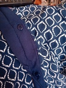 šaty modro-bílé s 3/4 rukávem - 6