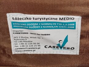 Cestovní postýlka Caretero Medio hnědá - 6