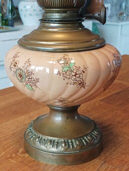 SECESNÍ PORCELÁNOVÁ PETROLEJKA EHRICH & GRAETZ 19. STOL. - 6