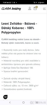 Koberec dětsky "zvířata" - 6