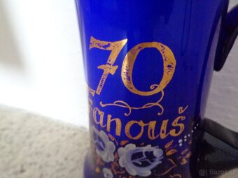 Modrý půllitr pro Františka k "70" - 6