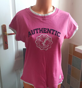 Růžové bavlněné tričko vel. 44 XXL zn. Authentic - 6