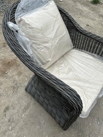 Zahradní židle ratanová hliníková konstrukce - 6