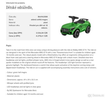 Odrážedlo AMG GT R (nové) - 6