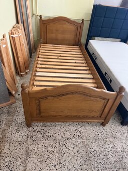 Krásná rustikální postel jednolůžko 90x200 komplet - 6
