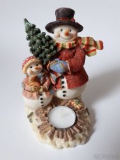 Vánoční sněhuláci s čajovou svíčkou. - 6