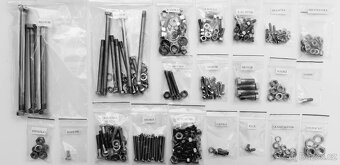 jawa 350 ohv, sv set šroubu z leštenej nereze - 6