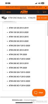 Ktm SX/ XC cnc drziak brembo stremena, zadny - 6