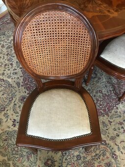 Jídelní set se stolem 1,75m + 6 židlí výplet –JS7.09 - 6