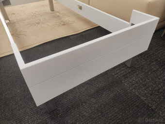 Postel bílý lesk 90x200x50cm - 6