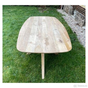 Masivní jídelní stůl Mango – 180 cm, hvězdová podnož - 6