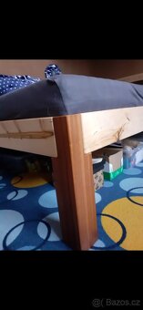Masivní postel dvojlůžko, mahagon - 6