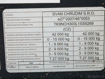 Svan NCH 303, 42 TUN, DVĚ ZVEDACÍ NÁPRAVY, NÁPRAVY SAF, 10 P - 6