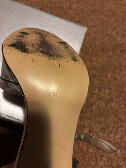 Stříbrné kožené lodičky vel.39 - 6