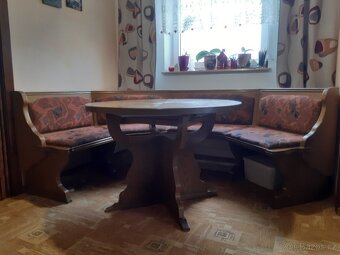 Rustikální jídelní rohová lavice - 6