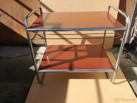 Chromovaný konferenční stolek/retro - 6