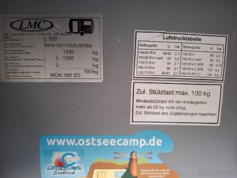 Obytný přívěs zn. LMC Munsterland 395 SD - 6