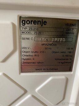 Pultovy mrazak gorenje 210 l boxovy velmi dobry - 6