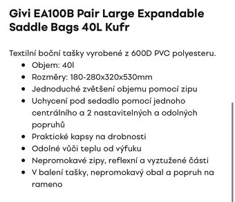 Brašny GIVI EA100 nepoužité - 6