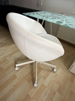 Psací stůl IKEA se skleněnou deskou, podstavcem a židlí - 6