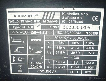 Svářečka Co2, KÜHTREIBER KIT 400 W - 6