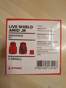 Dětský páteřák Atomic Amid Body, vel. J-Small - 6