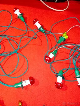 Retro vánoční světýlka + ozdoby - vše Mochomůrky - 6