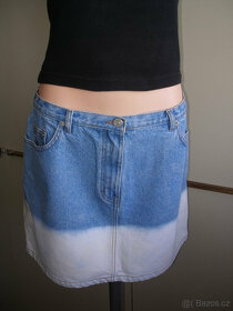 SEXY džínová mini sukně - pas 80 cm, vel. 14 - 6