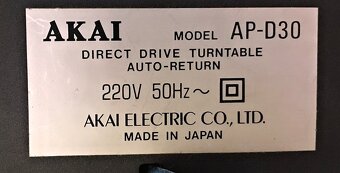 GRAMOFON AKAI AP-D30 (1980) PŘÍMÝ NÁHON ,NOVÁ JEHLA - 6