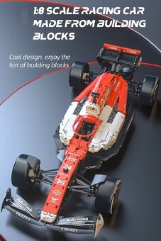 Stavebnice F1- Velká červená, kompatibilní s LEGO - 6