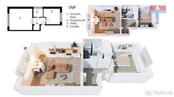 Pronájem bytu 2+kk, 47 m², Brno, ul. Alešova - 6