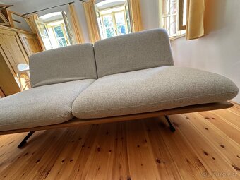 Dieter Knoll ROZKLÁDACÍ POHOVKA, dřevo, textil, šedá - 6