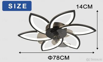 Luxusní lustr led s větrákem a dálkou - 6