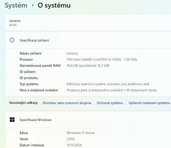 Dotykový konvertibilní 16" Yoga 7i i5/500GB SSD/16GB Win11 - 6