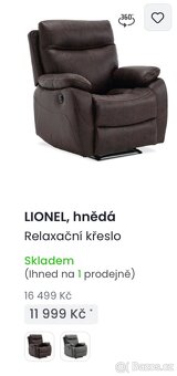 Relaxační křeslo- elektrické - 6