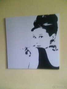 Design dekorativní obraz, Audrey Hepburn, rozměr: 900x900 - 6