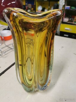 Váza, hutní sklo. - 6