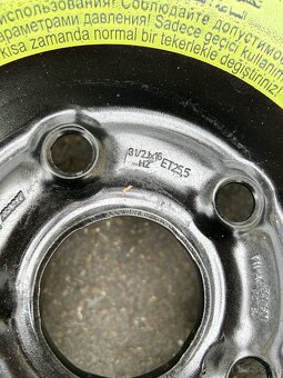 Dojezdové kolo s pneu 125/70 R16 5x112 5Q0601027BJ - 6