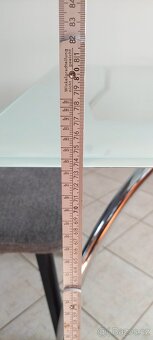 Skleněný stůl- nohy chrom - 6