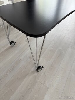 Designový stůl Kartell MAX – 190 cm, černý s schromem - 6