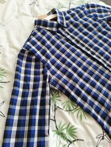 Pánská kostičkovaná modrobílá košile zn. Smog - slim fit - L - 6