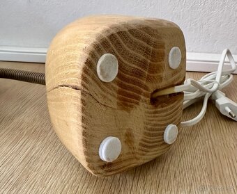 UPCYKL lampa RETRO Brusel na akátu FUNKČNÍ - 6
