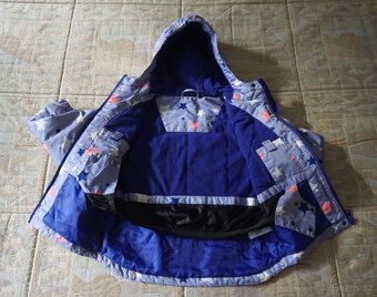 Dětská dívčí zimní bunda s hvězdami vel.110/116 - 6