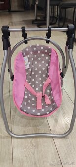 Houpačka pro panenky s jídelní židličkou 2v1 - 6