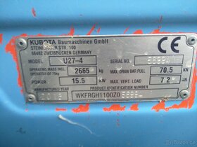 minibagr Kubota U27-4 rok 15 najeto 3800 mth,Lehnhoff MS 03 - 6